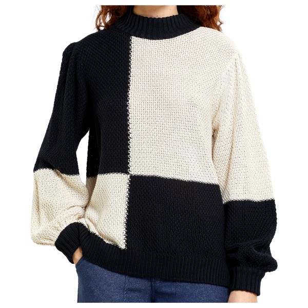 DEDICATED - Women's Sweater Knitted Rutbo Blocks - Pullover Gr XS schwarz von Dedicated