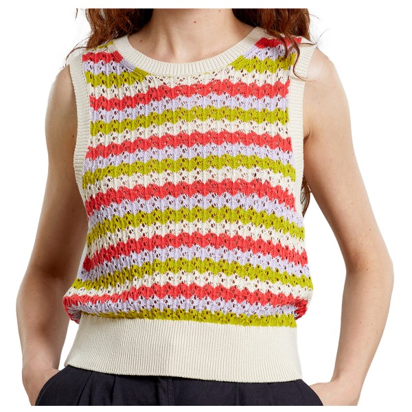 DEDICATED - Women's Top Oskarshamn Crochet Stripe - Top Gr L;M;S;XL;XS bunt von Dedicated