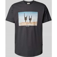 Dedicated T-Shirt mit Rundhalsausschnitt Modell 'Cactus Sign' in Anthrazit, Größe XXL von Dedicated