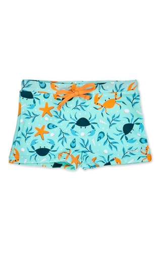 Dedoles Badehose Herren Jungen 100% recyceltes Polyester Badeshorts für Männer lustige Designs Kokosnuss Zitronen Surf Schwimmer Swim Trunks, Farbe: Türkis, Motiv: Meereskrabbe, Gr. 7-8 Jahre von Dedoles