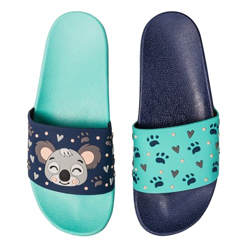 Dedoles Badeschuhe viele lustige Designs Bücher Kaffee Katze Party Pizza Dackel Fuchs Panda Delfin Geschenk, Farbe: Gemütlicher Koala, Gr.: 37 EU von Dedoles