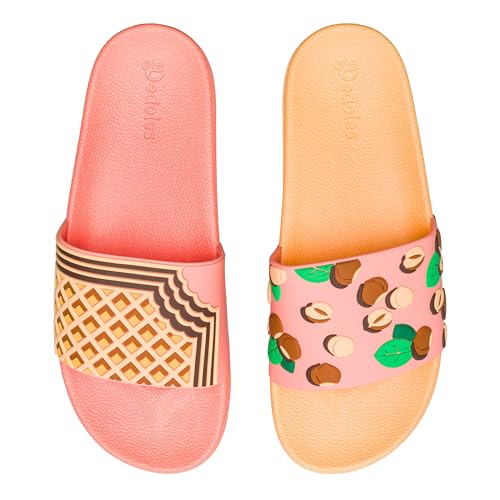 Dedoles Badeschuhe & Hausschuhe Damen Herren & Kinder Badesandalen lustige Designs Bücher Kaffee Party Pizza Fuchs Bär Lama Wolken Geschenk, Farbe: Nusskeks, Gr.: 38 EU Dedoles Badeschuhe & Hausschuhe Damen Herren & Kinder Badesandalen lustige Designs Bücher Kaffee Party Pizza Fuchs Bär Lama Wolken Geschenk, Farbe: Nusskeks, Gr.: 38 EU von Dedoles