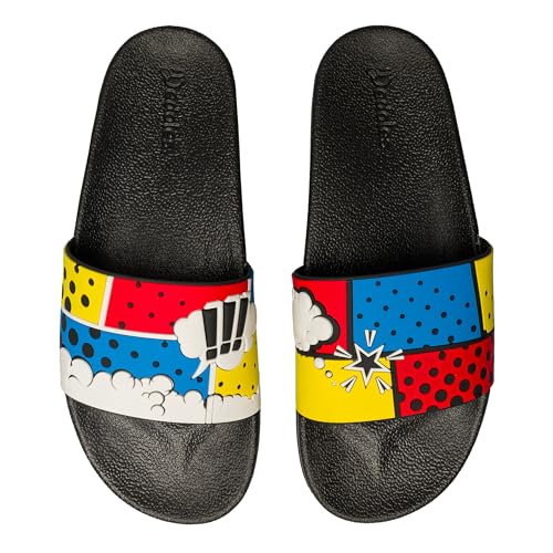 Dedoles Badeschuhe & Hausschuhe viele lustige Designs Bücher Kaffee Katze Party Pizza Dackel Fuchs Panda Delfin Geschenk, Farbe:, Gr.: EU von Dedoles