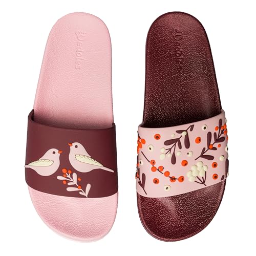 Dedoles Badeschuhe & Hausschuhe viele lustige Designs Bücher Kaffee Katze Party Pizza Dackel Fuchs Panda Delfin Geschenk, Farbe:, Gr.: EU von Dedoles