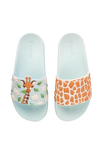 Dedoles Badeschuhe & Hausschuhe viele lustige Designs Bücher Kaffee Katze Party Pizza Dackel Fuchs Panda Delfin Geschenk, Farbe: Geduldige Giraffe, Gr.: 31 EU von Dedoles