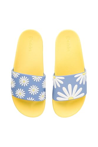 Dedoles Badeschuhe & Hausschuhe viele lustige Designs Bücher Kaffee Katze Party Pizza Dackel Fuchs Panda Delfin Geschenk, Farbe: Kamillenblüten, Gr.: 40 EU von Dedoles