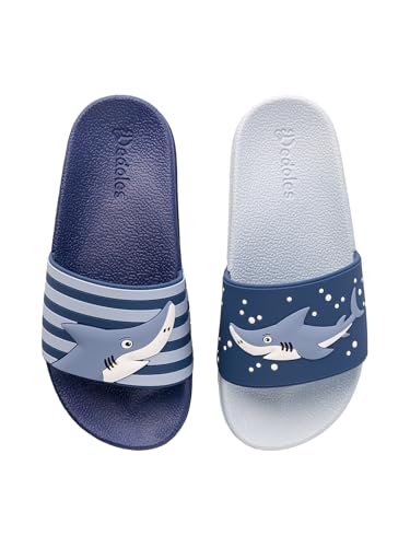 Dedoles Badeschuhe & Hausschuhe viele lustige Designs Bücher Kaffee Katze Party Pizza Dackel Fuchs Panda Delfin Geschenk, Farbe: Kraftvoller Hai, Gr.: 31 EU von Dedoles