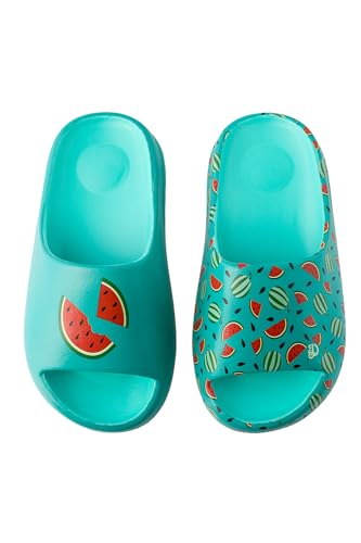 Dedoles Badeschuhe viele lustige Designs Bücher Kaffee Katze Party Pizza Dackel Fuchs Panda Delfin Geschenk, Farbe: Saftige Wassermelonen (Chunky Slides), Gr.: 31 EU von Dedoles