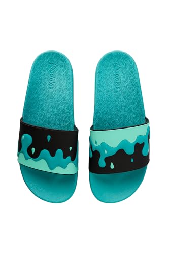 Dedoles Badeschuhe viele lustige Designs Bücher Kaffee Katze Party Pizza Dackel Fuchs Panda Delfin Geschenk, Farbe: Türkise Wassertropfen, Gr.: 38 EU von Dedoles