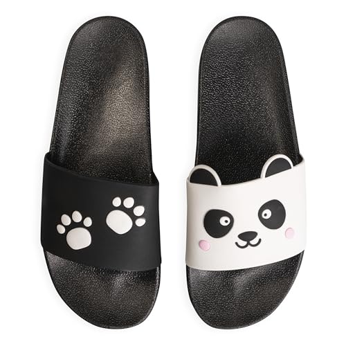 Dedoles Badeschuhe viele lustige Designs Bücher Kaffee Katze Party Pizza Dackel Fuchs Panda Delfin Geschenk, Farbe: Pandapfoten, Gr.: 38 EU von Dedoles