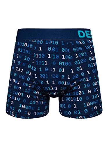 Dedoles Boxershorts Herren & Jungen Unterwäsche Trunks Baumwolle lustige Designs Dinosaurier Hamster Spiele Maulwurf Geschenk, Farbe Blau, Motiv It Unterhose, Gr. M von Dedoles