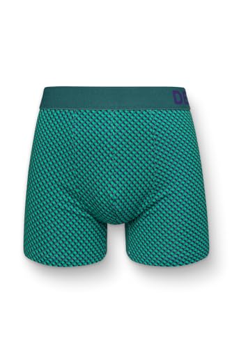Dedoles Boxershorts Herren & Jungen Unterwäsche Trunks Baumwolle lustige Designs Dinosaurier Hamster Spiele Maulwurf Geschenk, Farbe: Blau-Grün, Gr. XXL von Dedoles