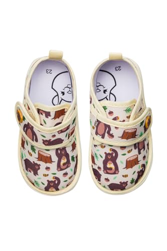 Dedoles Hausschuhe Damen Herren & Kinder Memory-Foam viele lustige Designs Einhorn Musik Regenbogen Comics Spiele Geschenk, Farbe: Mehrfarbig, Motiv: Hungriger Bär, Gr. 26 von Dedoles