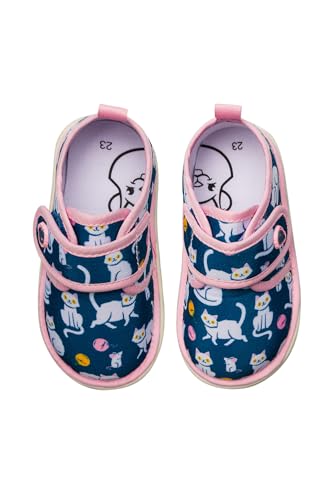 Dedoles Hausschuhe Damen Herren & Kinder Memory-Foam viele lustige Designs Einhorn Musik Regenbogen Comics Spiele Geschenk, Farbe: Mehrfarbig, Motiv: Verspieltes Kätzchen, Gr. 27 von Dedoles