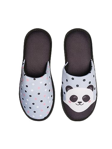 Dedoles Hausschuhe Damen Herren & Kinder Memory-Foam viele lustige Designs Einhorn Musik Regenbogen Comics Spiele Geschenk, Farbe: Panda, Gr.: 36-37 EU von Dedoles