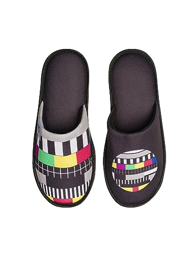 Dedoles Hausschuhe Damen Herren & Kinder Memory-Foam viele lustige Designs Einhorn Musik Regenbogen Comics Spiele Geschenk, Farbe: Testbild Retro Vintage, Gr.: 40-41 EU von Dedoles
