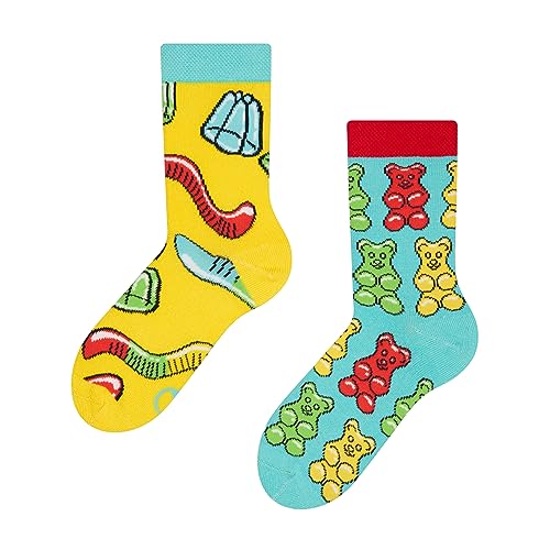 Dedoles Socken Kinder Mädchen Jungen Baumwolle viele lustige Designs Weihnachtssocken 1 Paar, Farbe Mehrfarbig, Motiv Gummibären, Gr. 27-30 von Dedoles