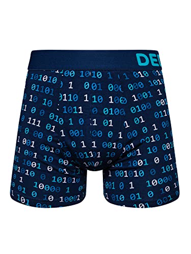 Dedoles Boxershorts Herren & Jungen Unterwäsche Trunks Baumwolle lustige Designs Dinosaurier Hamster Spiele Maulwurf Geschenk, Farbe Blau, Motiv It Unterhose, Gr. S von Dedoles