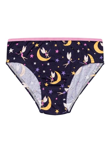 Dedoles Slip Damen & Mädchen Panties Unterwäsche Baumwolle viele lustige Designs Blumen Apfel Avocado Einhorn Party Meerjungfrau, Farbe Lila, Motiv Fee Mädchen, Gr. 6-8 Jahre von Dedoles