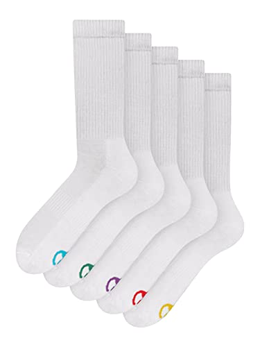 Dedoles Socken Regular normale Höhe Unisex Damen Herren Baumwolle viele lustige Designs Weihnachtssocken 5 Paar, Farbe Weiß, Motiv Weiß 5er Pack, Gr. 43-46 von Dedoles