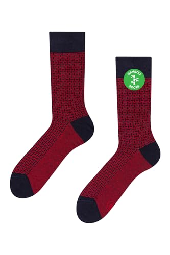 Dedoles Socken Unisex Damen Herren & Kinder Baumwolle viele lustige Designs 1 Paar Geschenk links rechts verschieden, Farbe: Blau und rot Jacquard, Gr. 39-42 EU von Dedoles