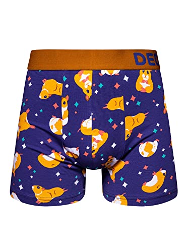 Dedoles Boxershorts Herren & Jungen Unterwäsche Trunks Baumwolle lustige Designs Dinosaurier Hamster Spiele Maulwurf Geschenk, Farbe Mehrfarbig, Motiv Hamster Unterhose, Gr. L von Dedoles