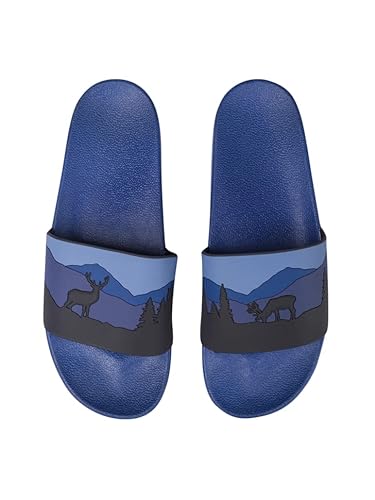 Dedoles Badeschuhe viele lustige Designs Bücher Kaffee Katze Party Pizza Dackel Fuchs Panda Delfin Geschenk, Farbe: Majestätischer Hirsch, Gr.: 42 EU von Dedoles