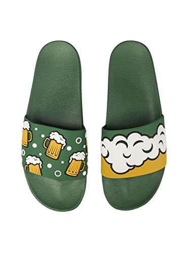 Dedoles Badeschuhe viele lustige Designs Bücher Kaffee Katze Party Pizza Dackel Fuchs Panda Delfin Geschenk, Farbe: Prickelndes Bier, Gr.: 45 EU von Dedoles