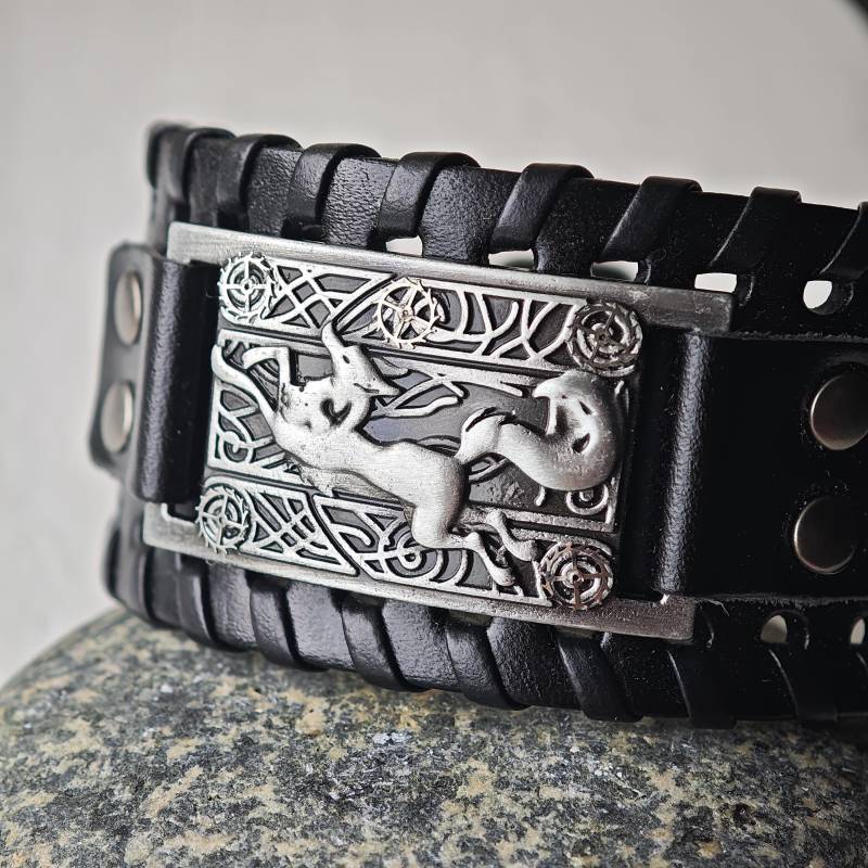 Fuchs Armband Für Männer Steampunk Verstellbar Steam Punk Herren Damen Totem Geschenk Street Animal Celtic Wild Life Uhrenteile von Dedovashop