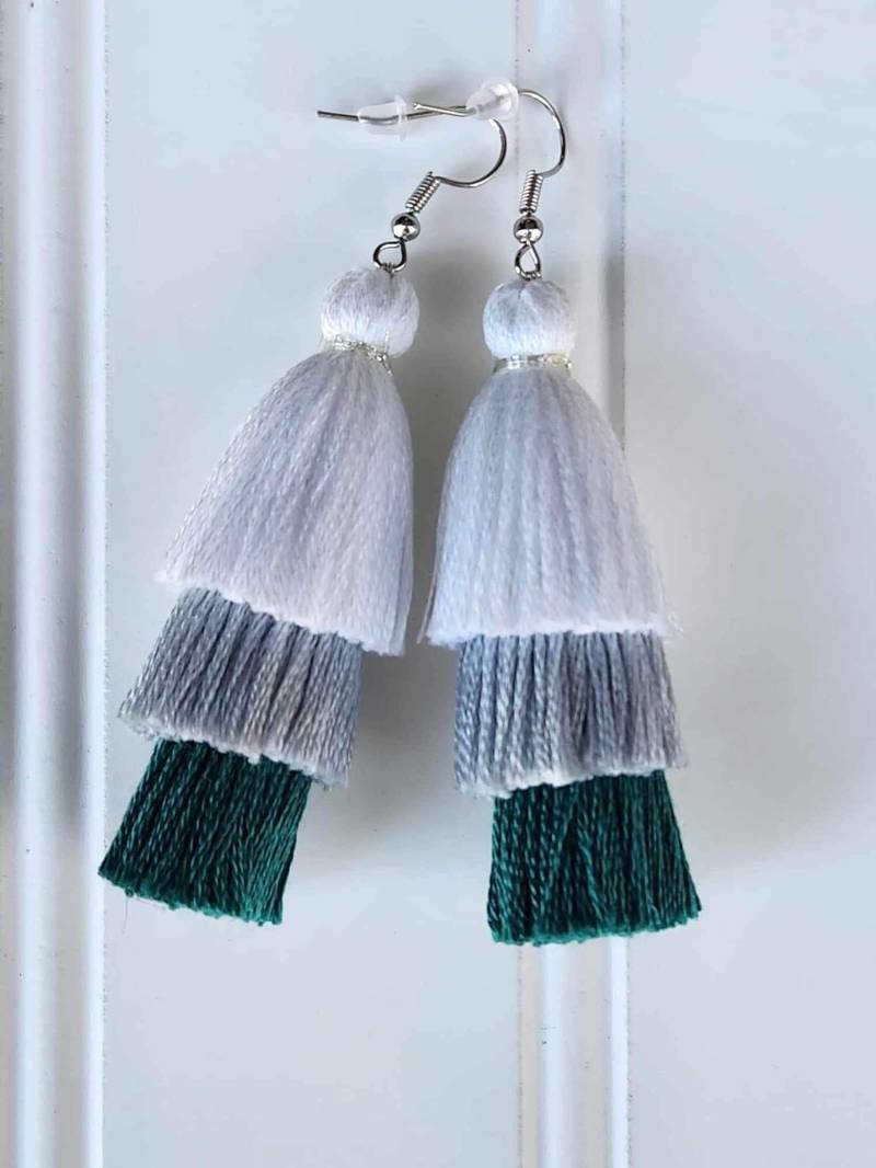 Philadelphia Eagles Themen Ohrringe - 3-Tier Ombre Baumwolle Philadelphia Eagles Themen Ohrringe - 3-Tier Ombre Baumwolle von DeeDeeUniques