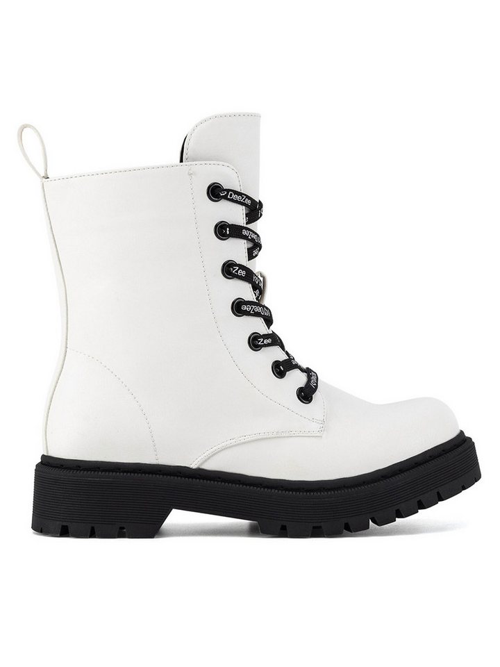 DeeZee DeeZee Schnürschuhe Mädchen CS5587-16 Weiß Schnürschuh von DeeZee
