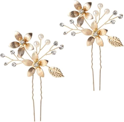 Chinesische Haarstäbchen, Haarspangen, 2 Stück Blumen-Design, Haarspangen im Vintage-Stil, Kopfschmuck, Damen-Haargabeln für Geburtstag, Brautparty, Festival, Party, Dekoration, Geschenke von DeeboW