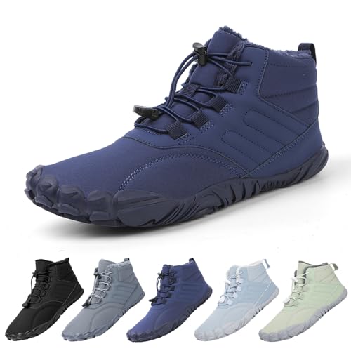 Deedlite Barfußschuhe Damen Winter, Extrem Warme Gefütterte, Winterschuhe Herren Wasserdicht, Outdoor Winterstiefel von Deedlite