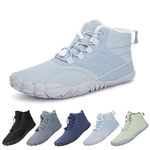 Deedlite Barfußschuhe Damen Winter, Extrem Warme Gefütterte, Winterschuhe Herren Wasserdicht, Outdoor Winterstiefel von Deedlite