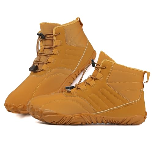 Deedlite Barfußschuhe Damen Winter, Extrem Warme Gefütterte, Winterschuhe Herren Wasserdicht, Outdoor Winterstiefel von Deedlite