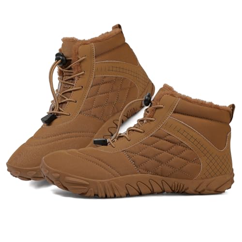 Deedlite Barfußschuhe Damen Winter, Extrem Warme Gefütterte, Winterschuhe Herren Wasserdicht, Outdoor Winterstiefel von Deedlite