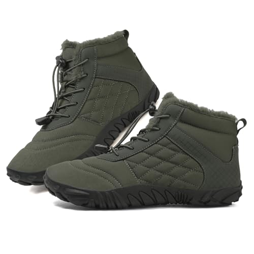Deedlite Barfußschuhe Damen Winter, Extrem Warme Gefütterte, Winterschuhe Herren Wasserdicht, Outdoor Winterstiefel von Deedlite