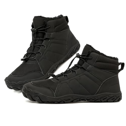 Deedlite Barfußschuhe Damen Winter, Extrem Warme Gefütterte, Winterschuhe Herren Wasserdicht, Outdoor Winterstiefel von Deedlite