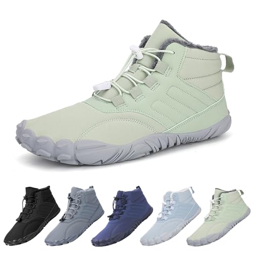 Deedlite Barfußschuhe Damen Winter, Extrem Warme Gefütterte, Winterschuhe Herren Wasserdicht, Outdoor Winterstiefel von Deedlite
