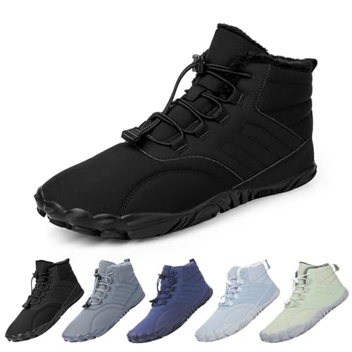 Deedlite Barfußschuhe Damen Winter, Extrem Warme Gefütterte, Winterschuhe Herren Wasserdicht, Outdoor Winterstiefel von Deedlite