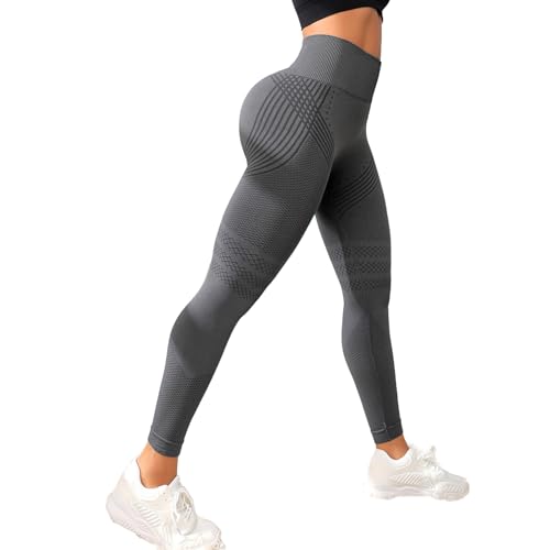 Define Body Leggings Doletics, Anti Cellulite Leggings Doletics 3 D, Shaping Leggings Gegen Cellulite für Damen（Dunkelgrau-L） von Deedlite