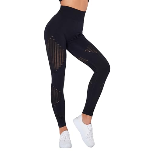 Leggings Cellulu Kompression 3D Damen, Cellulu Bequeme Anti Cellulite Leggings, Push Up Leggins Damen Lipödem Hose (Schwarz, M) von Deedlite