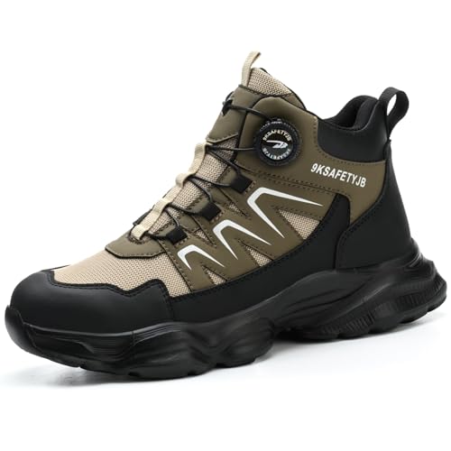 OrthoWork - Orthopädische Sicherheitsschuhe S3, Leichte Atmungsaktive Trends Drehknopf Sportlich, Anti-Smash und Anti-Punktur Stahlkappenschuhe von Deedlite