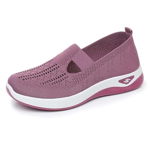 Orthopädische Schuhe Damen, Annelie Schuhe, Sommerschuhe mit Arch Support & Komfort, Leichte Barfußschuhe Sneaker Slipper Walkingschuhe für Frauen (Violett, 38) von Deedlite