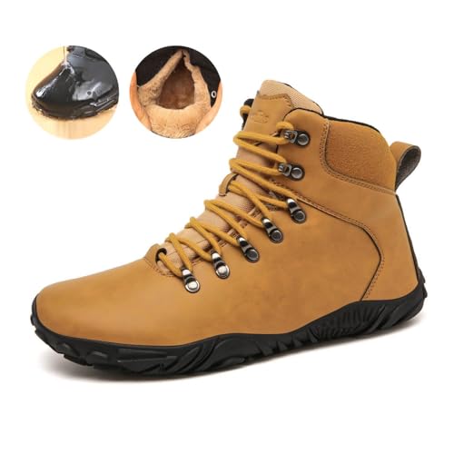 Deedlite Wasserdicht Barfußschuhe 2.0 Crowner Herren Winter,Wasserfest Barfussschuhe Damen Outdoor,Warm Winterschuhe gefüttert Winterstiefel Waterproof Barefoot Shoes von Deedlite