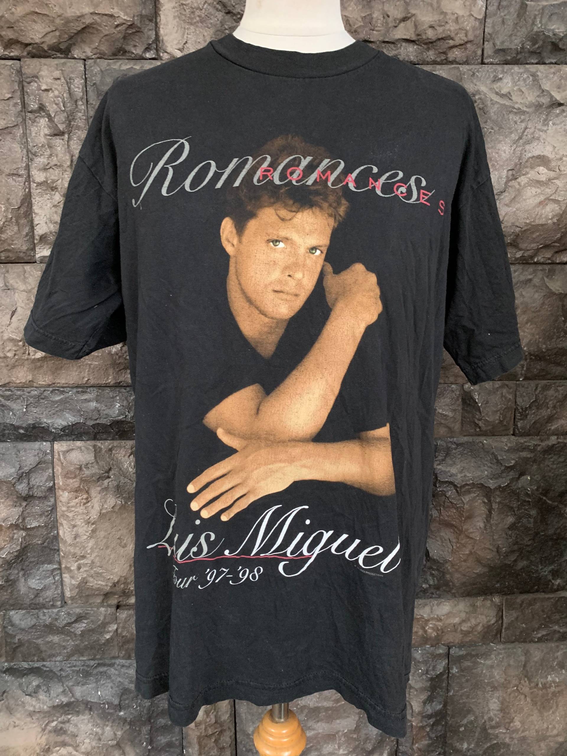 Vintage 90Er Jahre Luis Miguel Romanzen 97-98 Tournee Konzert T-Shirt von DeejaArt