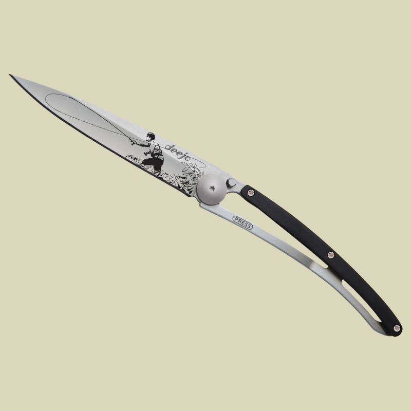 Deejo Taschenmesser 37g Ebenholz Titan Größe one size Farbe Angeln mit der Fliege von Deejo