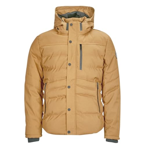 Deeluxe Herren Parka Chiro Winter Jacke Kapuze Fleecefutter Sleevepatch 4-Pockets L chestnut braun von Deeluxe