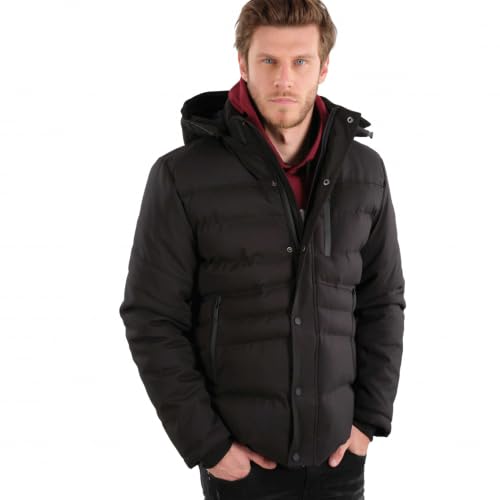 Deeluxe Herren Parka Chiro Winter Jacke Kapuze Fleecefutter Sleevepatch 4-Pockets M black von Deeluxe