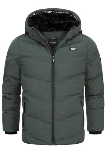 Deeluxe Herren Parka Interest Winter Jacke Kapuze Teddfutter Storm Cuffs L green tea grün von Deeluxe